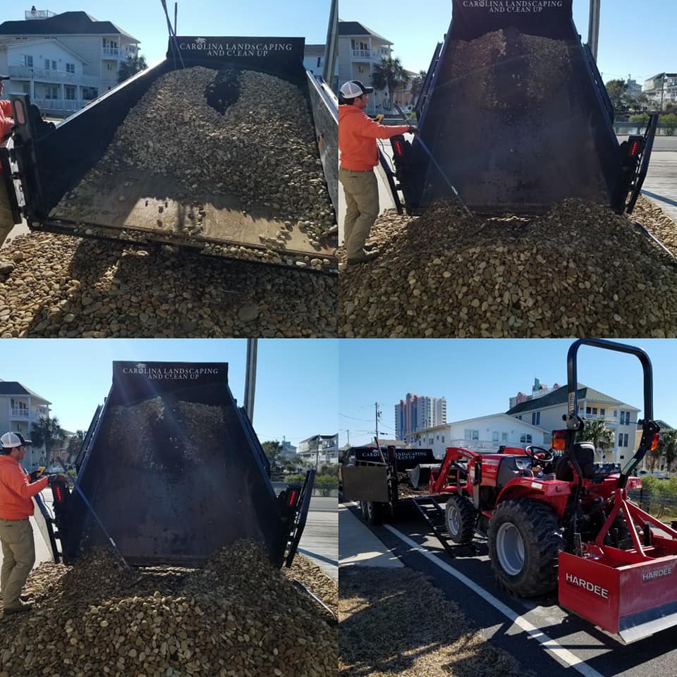 Tennesse River Rock installation in Cherry Grove