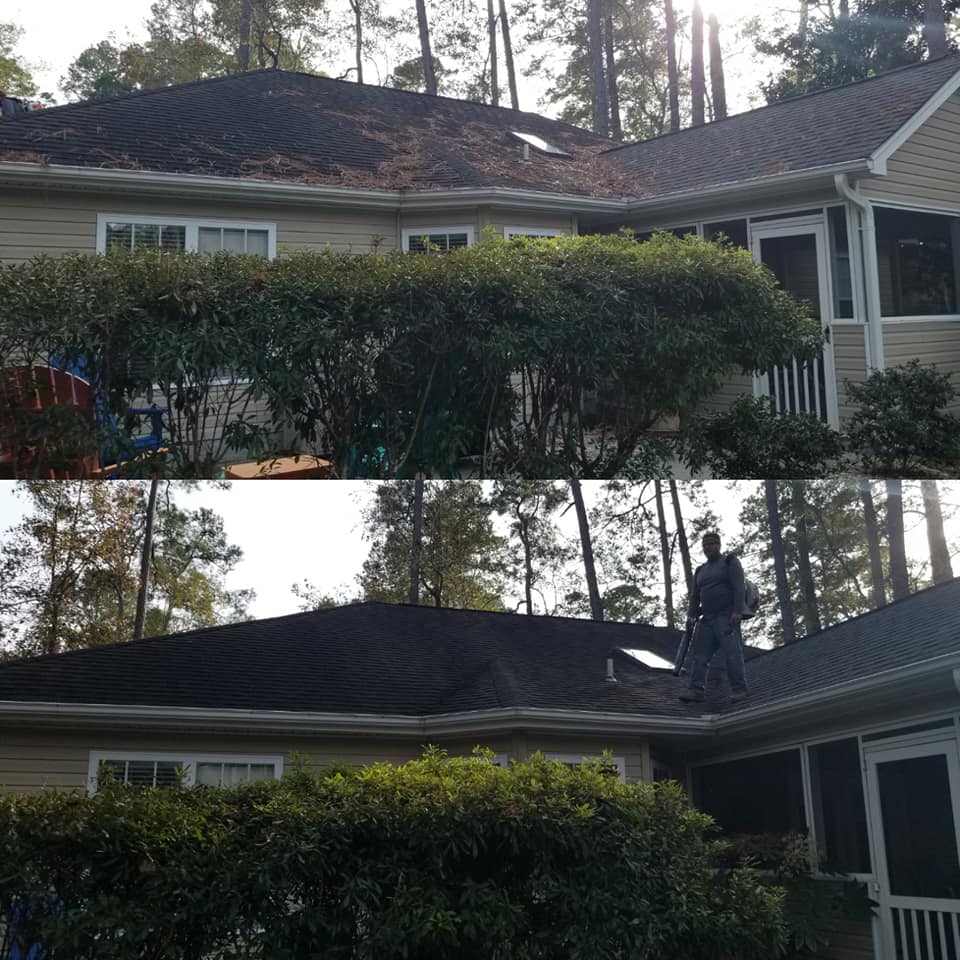 Gutter cleaning two story Carolina Shores,NC