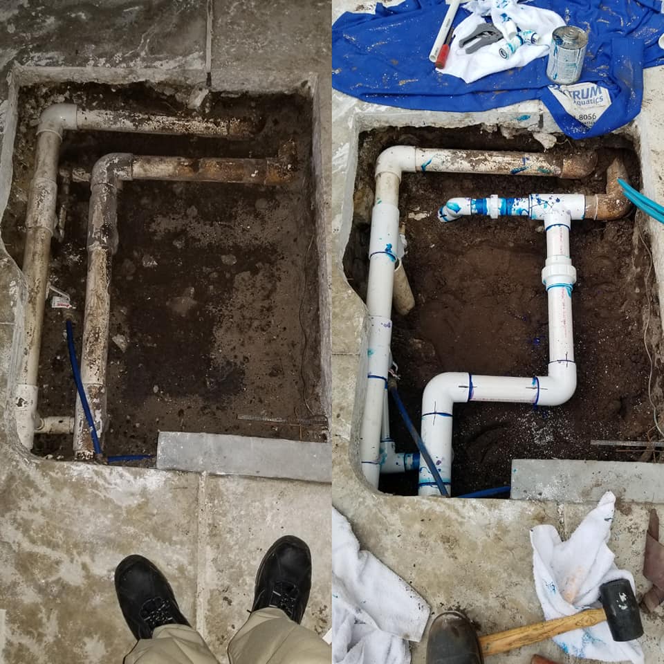 Fix leak and reroute pipes for handicap lift in Grande Dunes Myrtle Beach, SC  