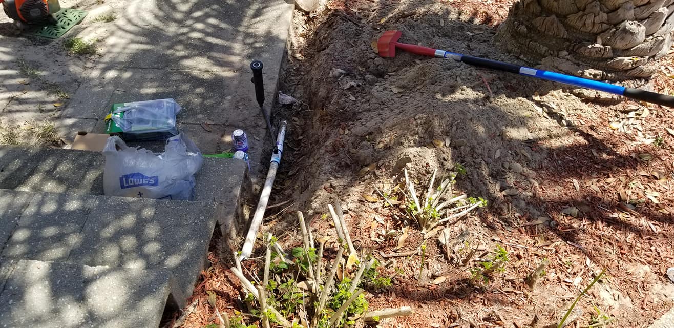 sod installation fix irrigation system and replace timer