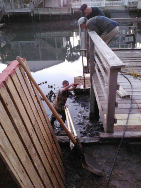 Replace beam for dock Cherry Grove