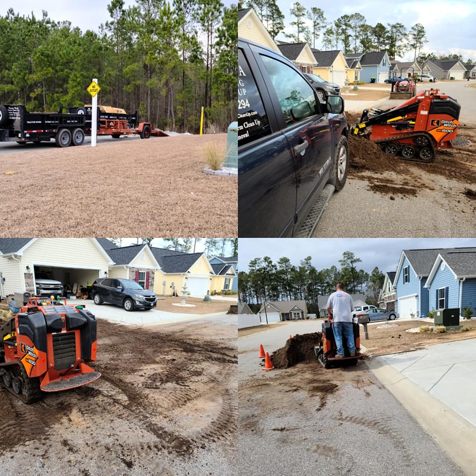 We brought 20 ton of fill dirt in and graded for sod, and delivered 2 pallets for home owner