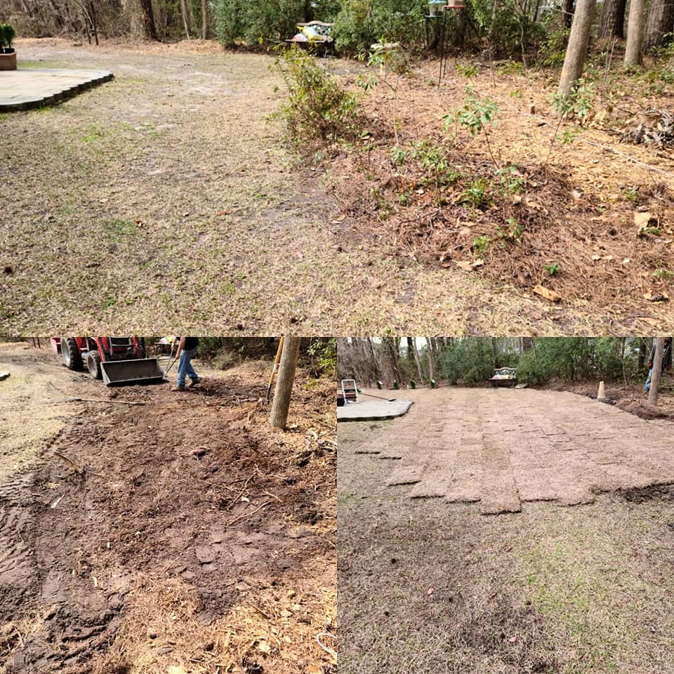 Removed some wooded area and installed sod in Little River,SC