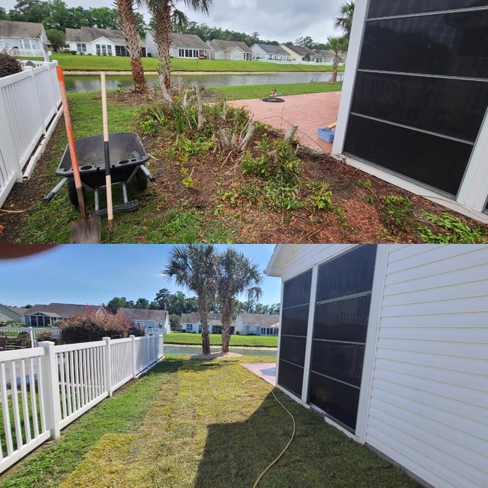 Removed shrubs and installed sod in Little River, SC 29566