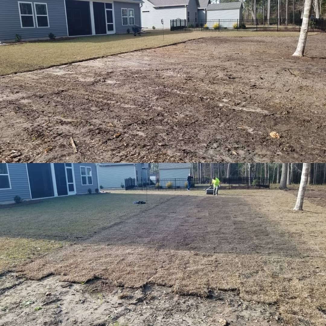 Prepped ground and installed sod in Longs, SC 29568
