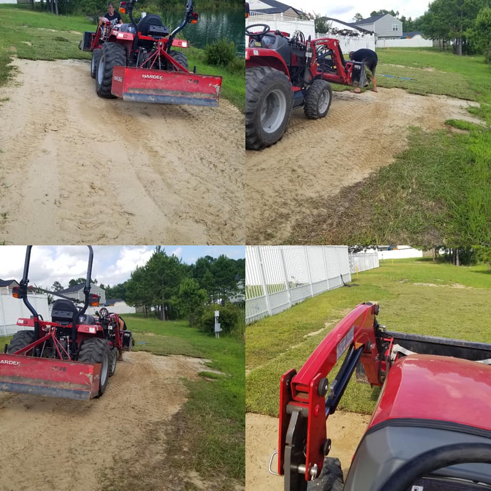 Fixed wash outs in the hill and installed sod Longs, SC 29568