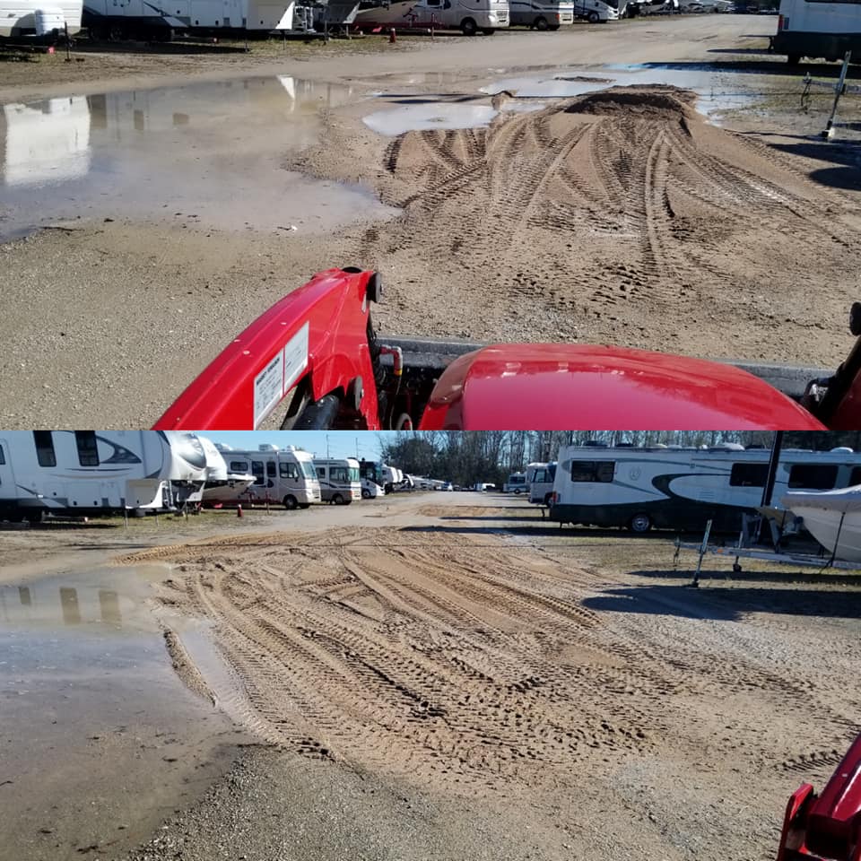 Longs, fill in driveway holes with crush and run